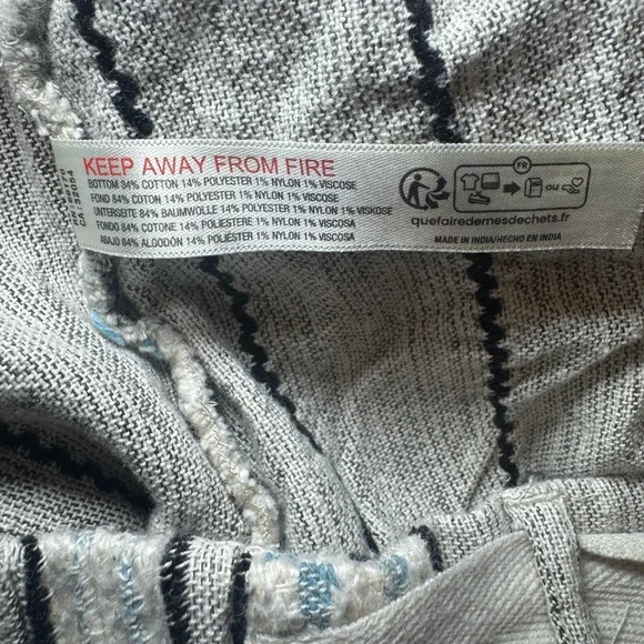 Free People Beige and Black Striped Joggers - Picture 5 of 8